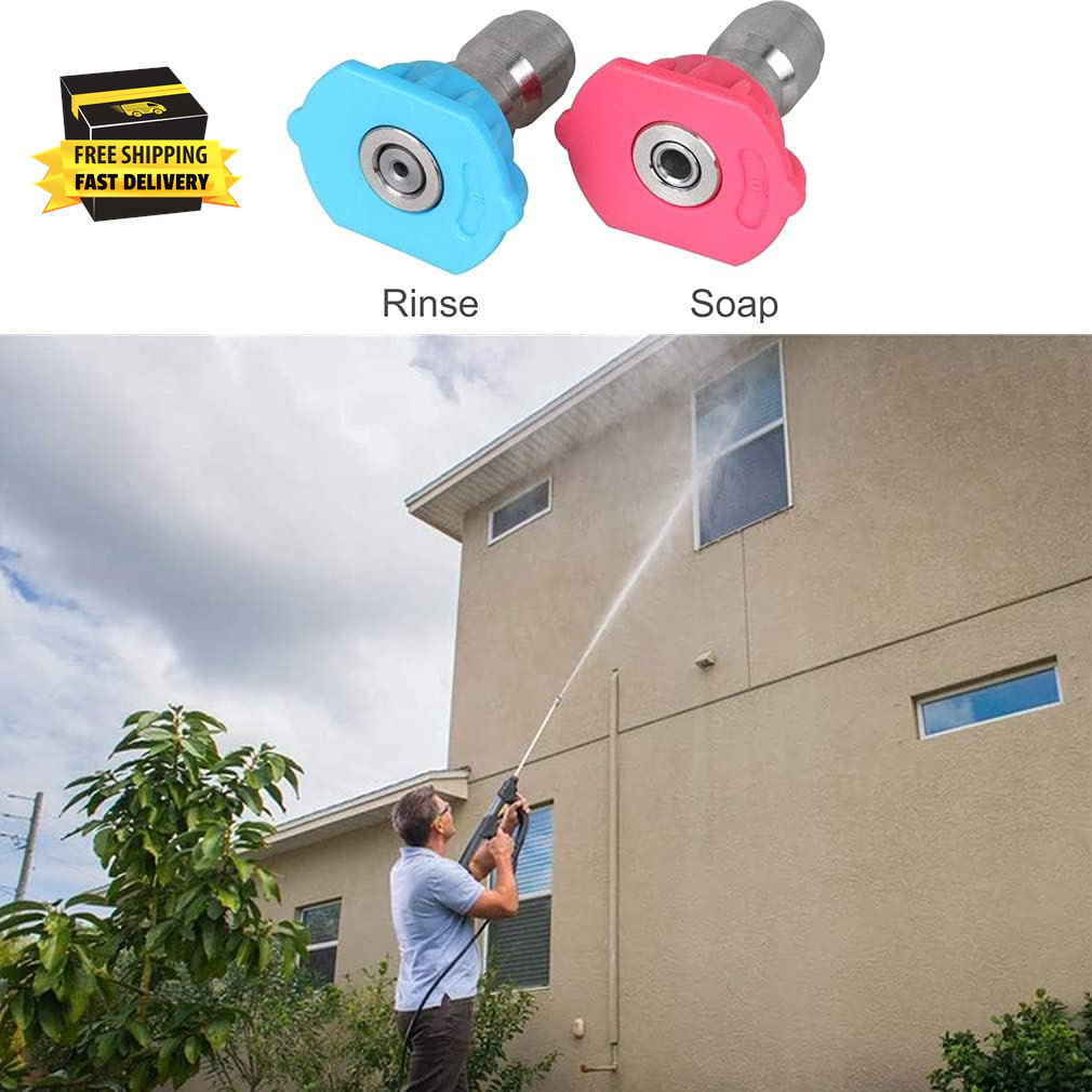 7 Pieces Pressure Washer Spray Nozzles Tips Set 1/4Inch Quick Connect – 2.5 GPM