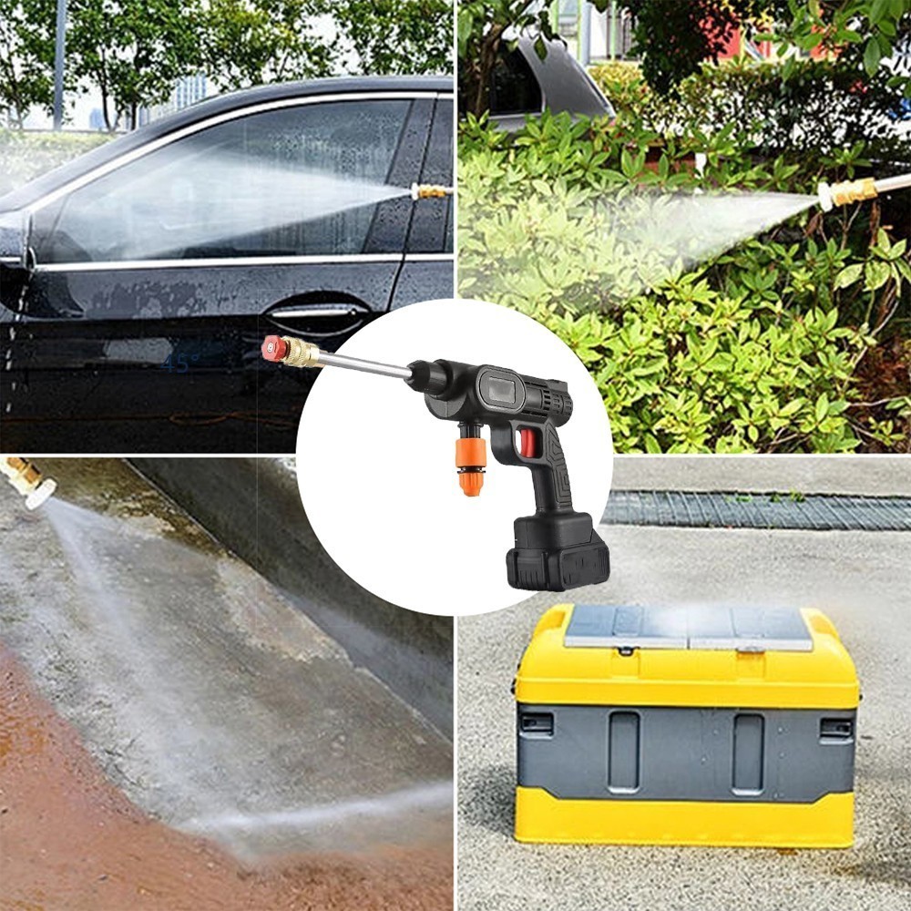 500W Cordless Water Spray Gun Portable High Pressure 50BAR Car Washer Cleaner