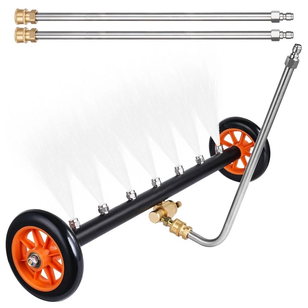 24″ 4000PSI Under Car Pressure Washer Undercarriage Cleaner Underbody Wash Broom