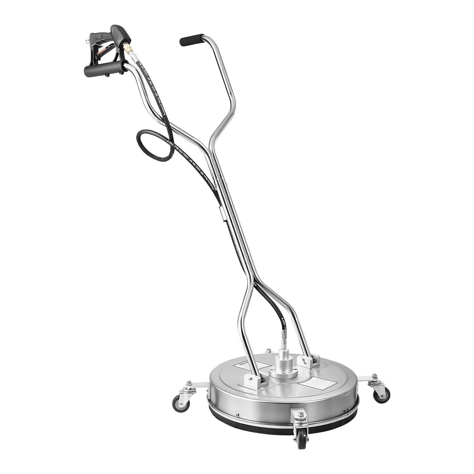 20″ Surface Cleaner: Stainless, 4500 PSI Max, Dual Handle, 4 Wheels, 3/8″ QC