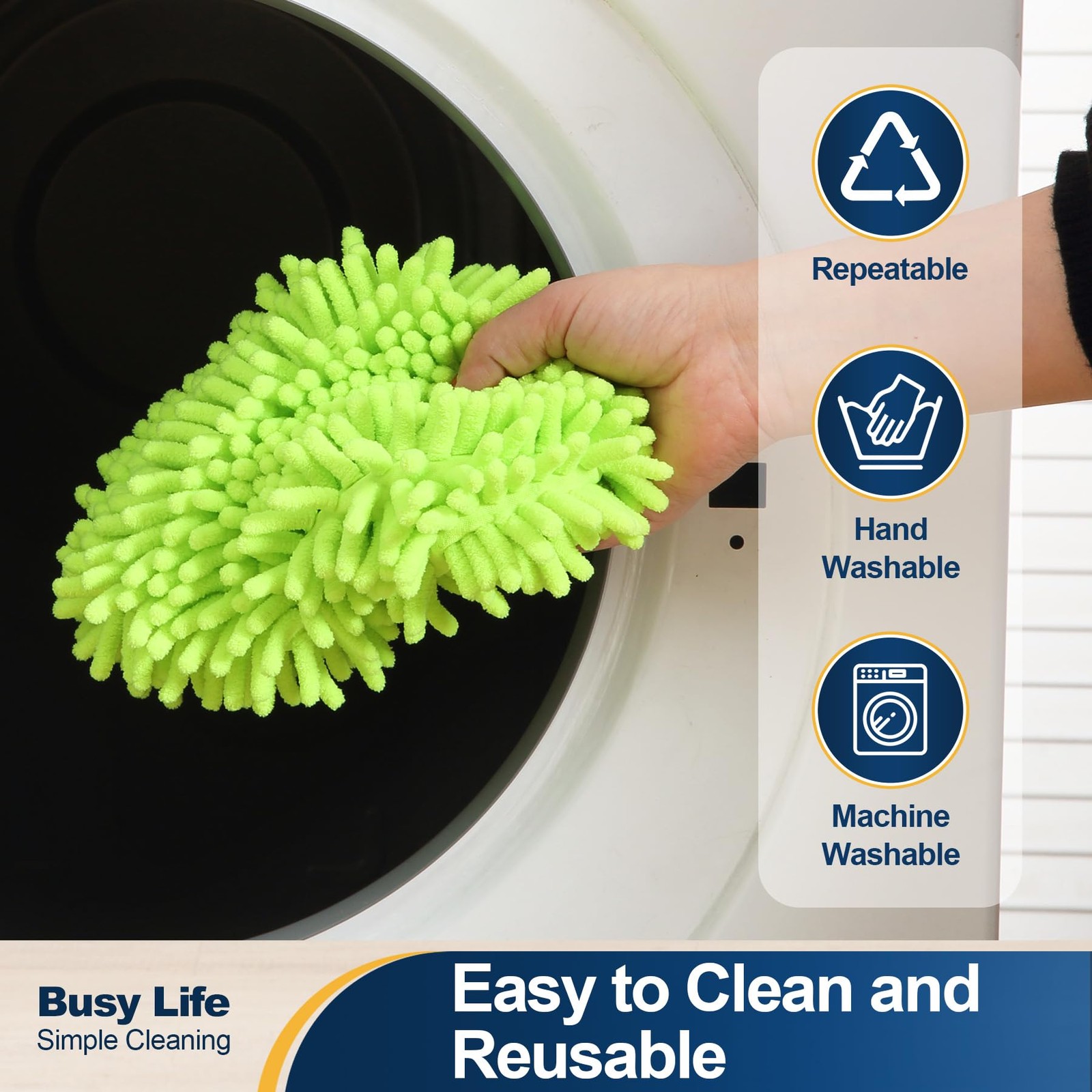 Car Wash Brush Kit Chenille Microfiber Car Wash Mop Mitt with Long Handle Scr…