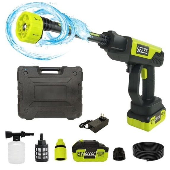 SEESE 800 PSI Water Pressure Washer Cordless Portable Pressurized Hose Car Wash