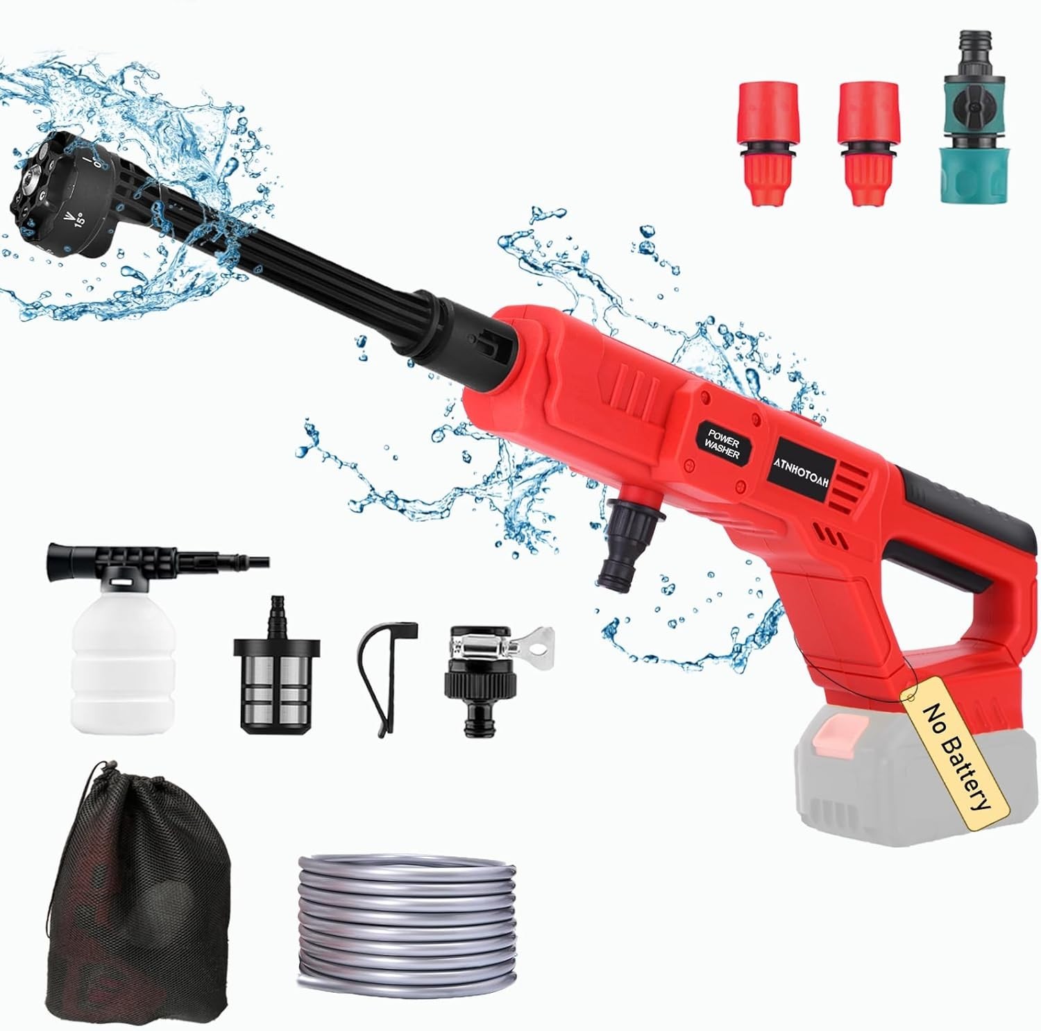 Cordless Pressure Washer for Milwaukee 18V Battery, 700 PSI Portable Handheld