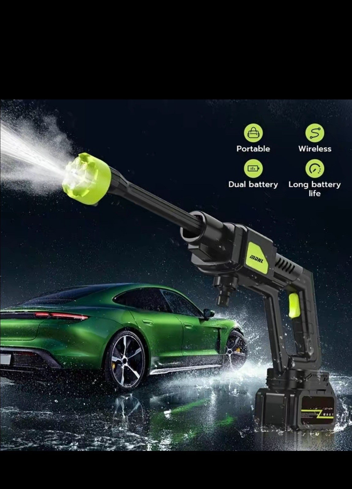 1200PSI Cordless Pressure Washer 2 Rechargeable batteries Powered Washer,6-in-1