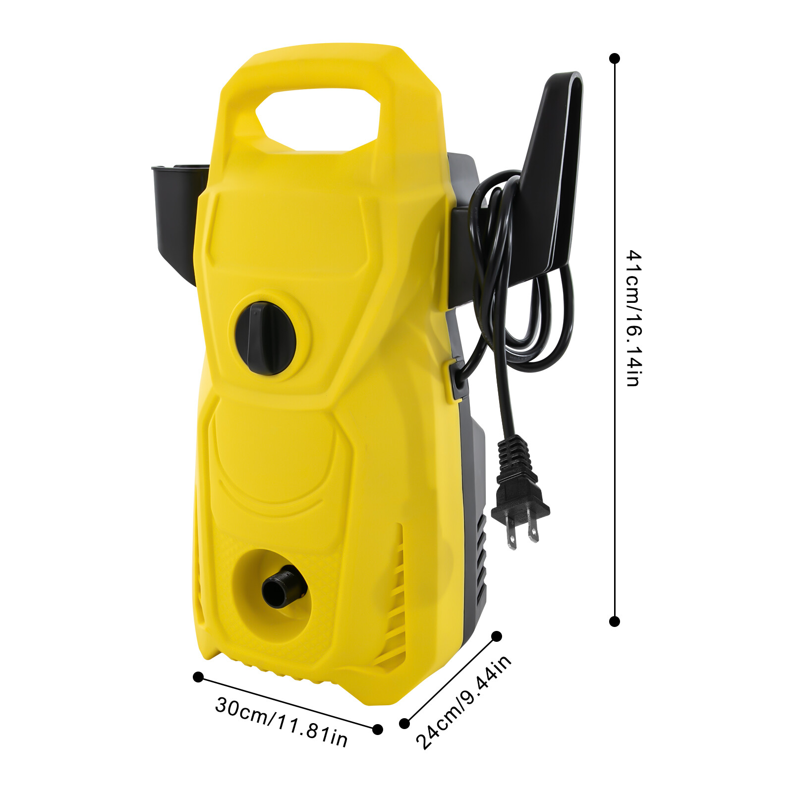 Yellow Black Electric Pressure Washer Portable Small DIY Patio Car Cleaner