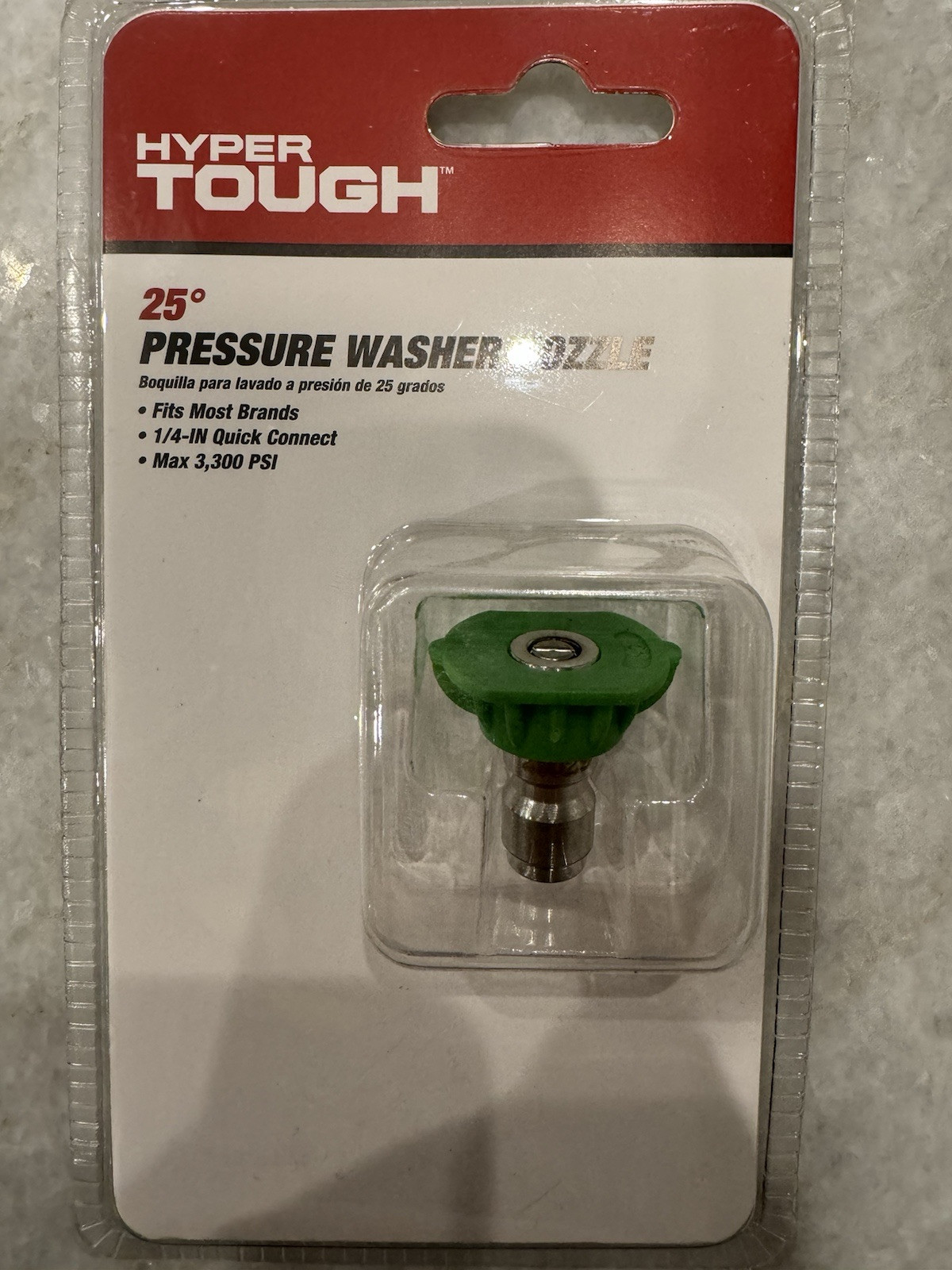 Hyper Tough 25 °Nozzle,Fit Most Electric&Gas Pressure Washer 1/4″ Quick Connect