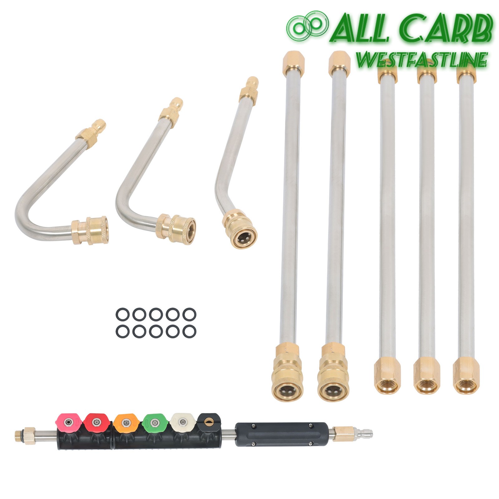 9X Pressure Washer Extension Wand Upgrade Power Washer Lance 1/4″ with Nozzle