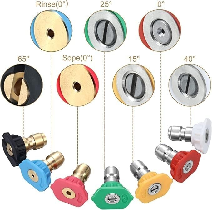8 Pack 7 Angles Pressure Washer Pivoting Coupler Attachment Accessories Kit