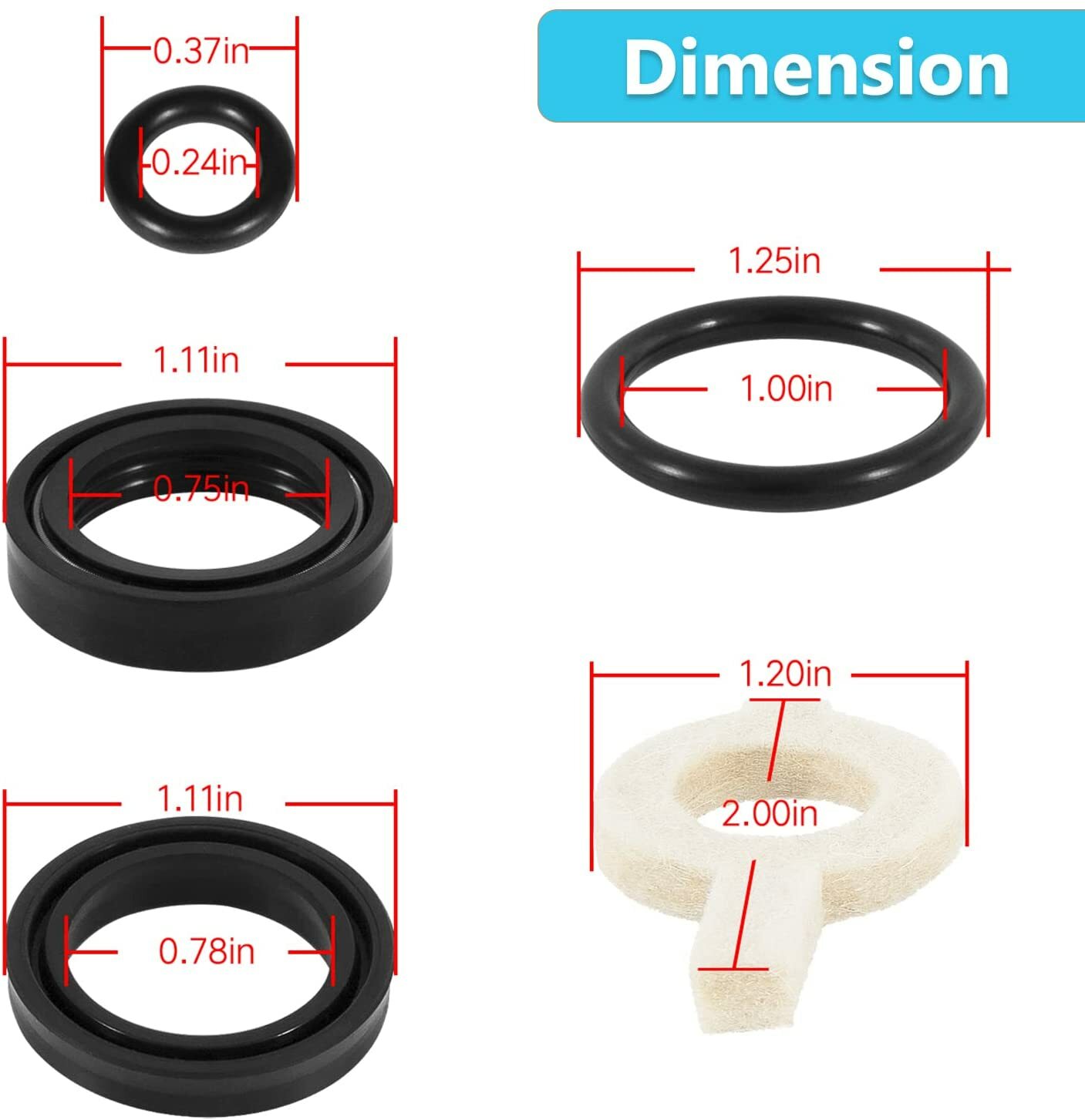 30623 Seals Rebuild Kit for Cat Pump Pressure Washer Model 30 31 34 310 340 350