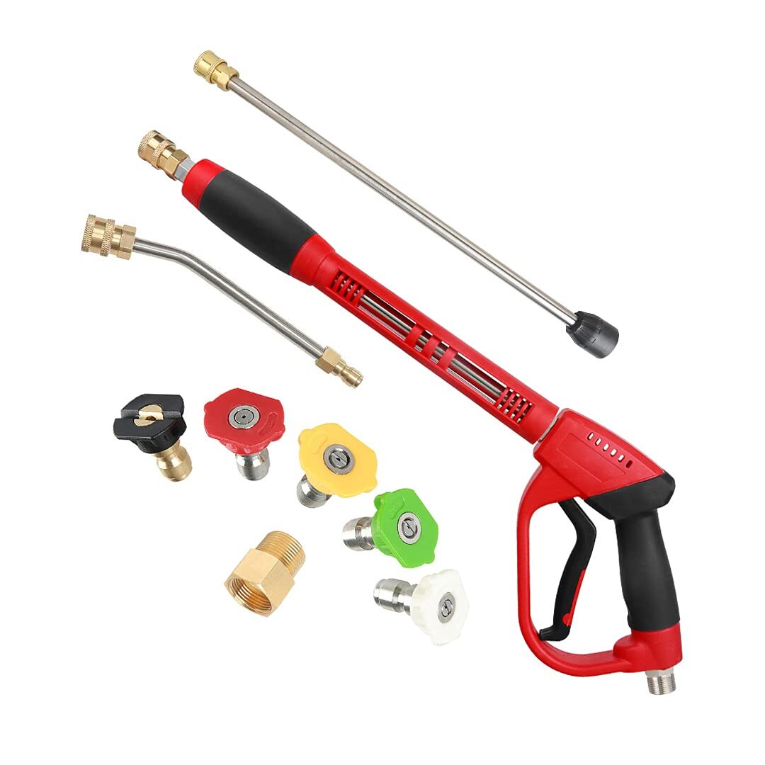 Upgraded Pressure Washer Gun with Extension Wand, M22 Fitting,7 Inch 30 Degre…