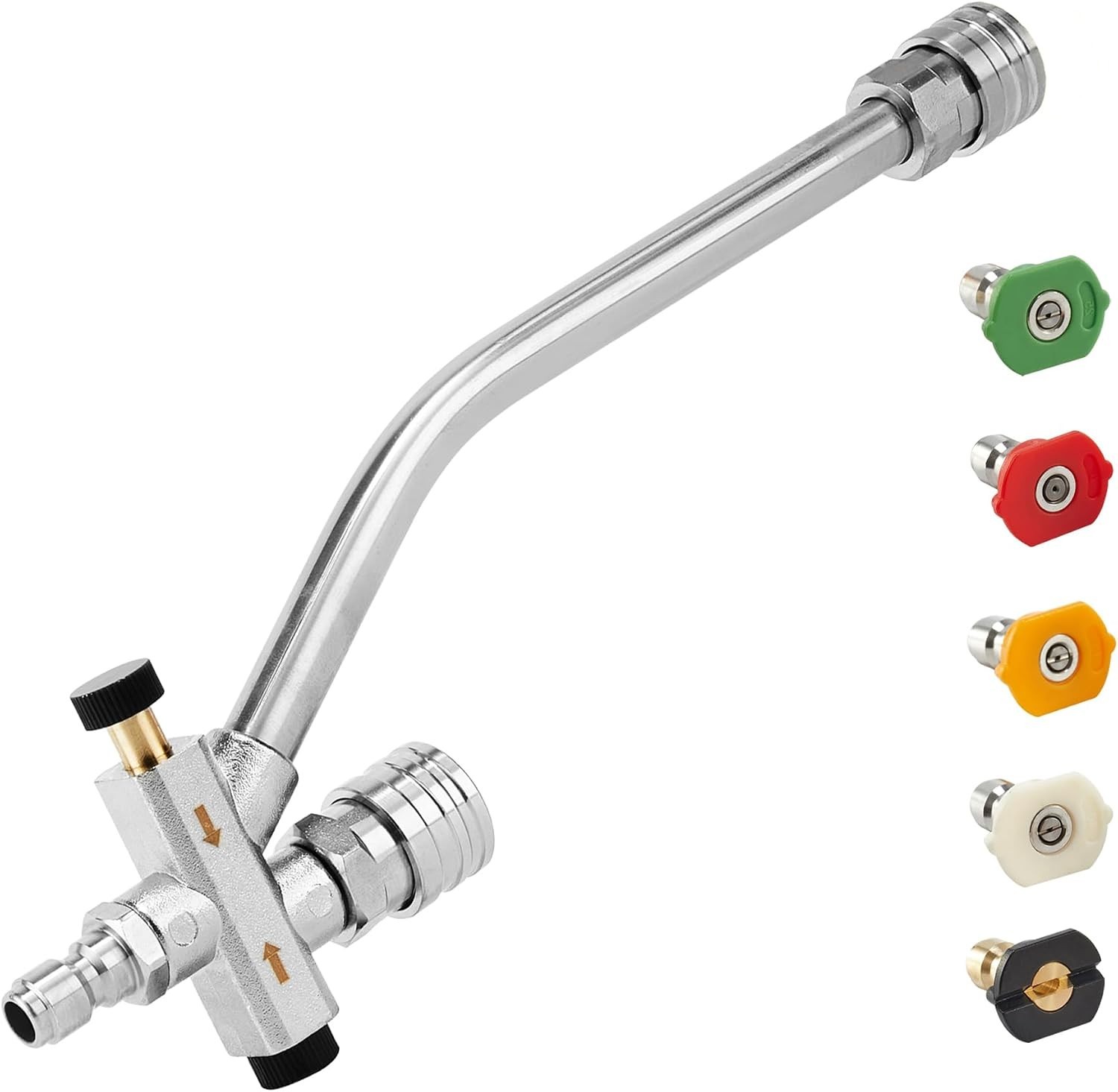 Dual Connector Foam Cannon Pressure Washer Soap Attachment Dual Lance 1/4 Quick