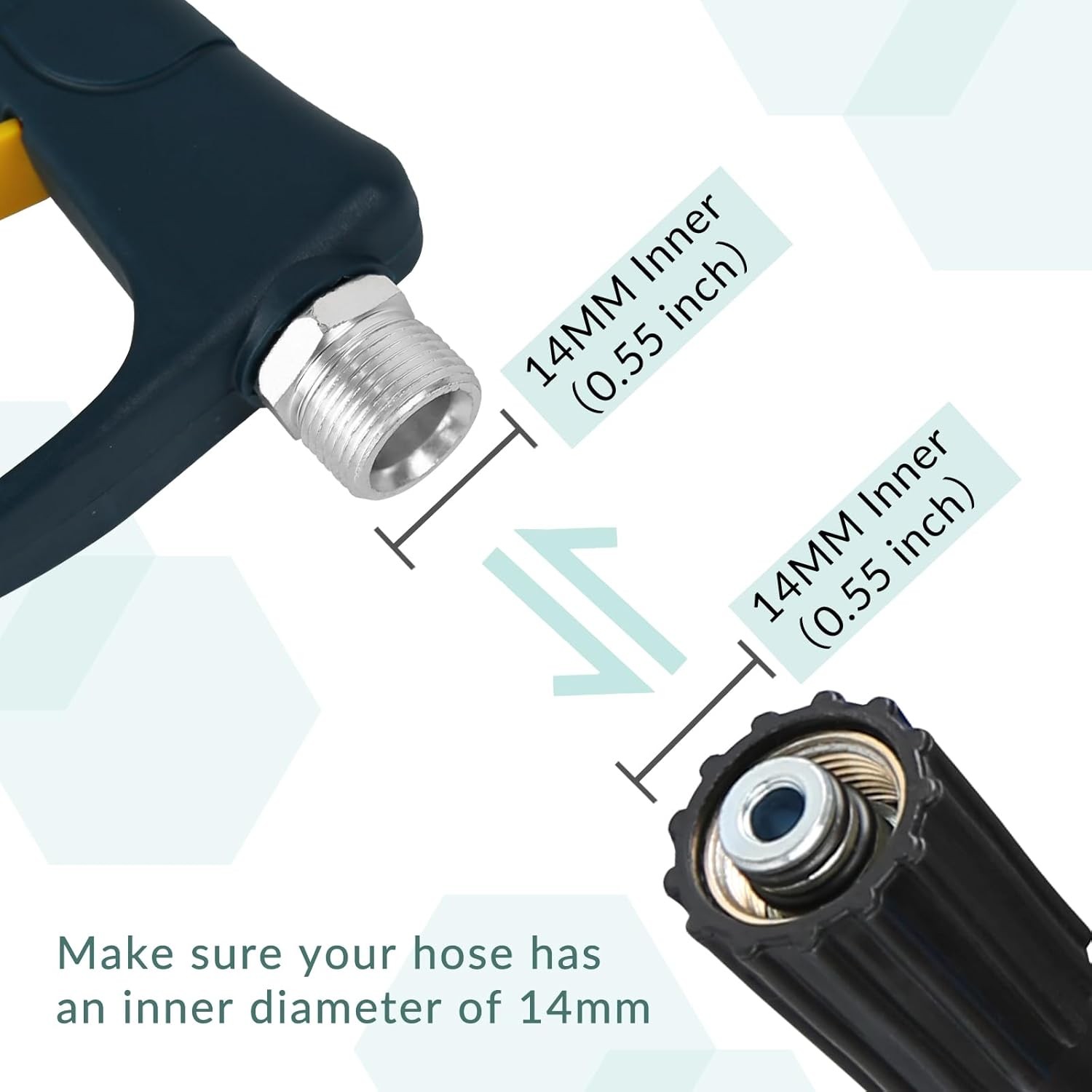 Pressure Washer Gun with Foam Cannon, 1/4 Inch Quick Connector, 5 Nozzle Tips