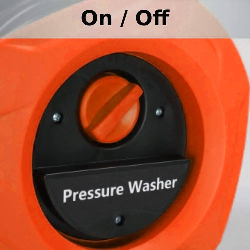 Electric Pressure Washer 3800PSI Max with Nozzles and Telescopic Handle Orange