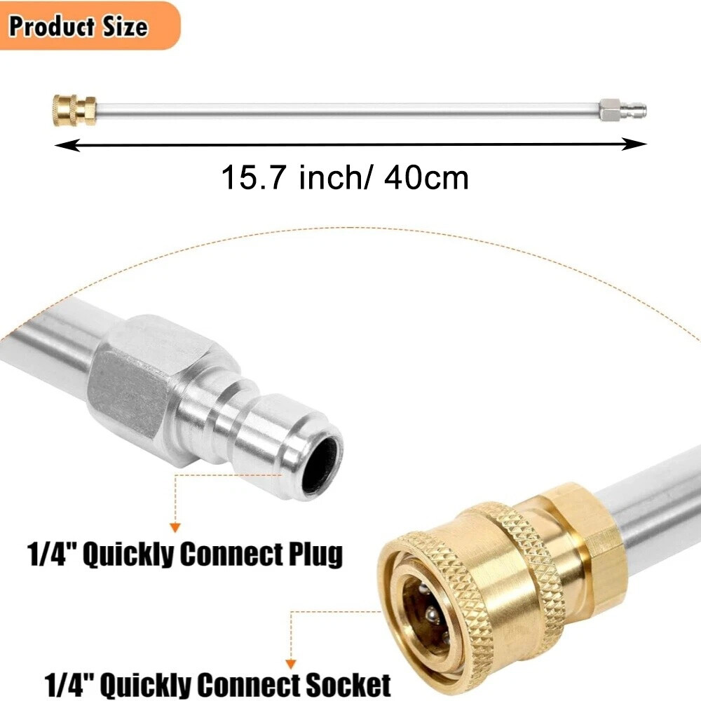 High Pressure 4000PSI Car Power Washer Gun Spray Wand Lance Nozzle and Hose Kit