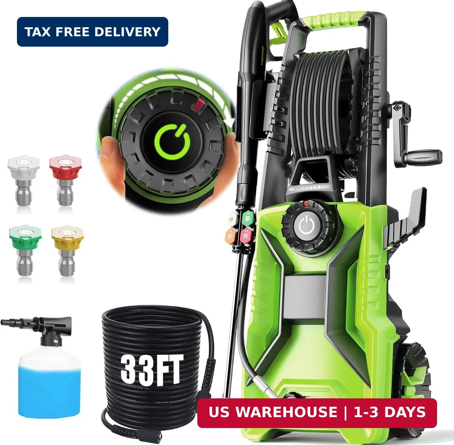 5000 PSI Adjustable Electric Pressure Washer, 2026 New Power Washer Pressure Adj