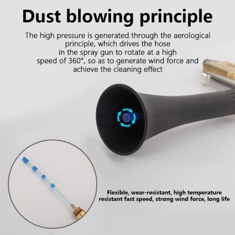Air Blow Guns for Car Detailing Interior Cleaning with Nozzle and Dusting Brush