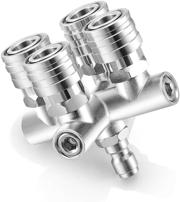 Quadruple Pressure Washer Tips – 4-in-1 Stainless Steel Nozzle Set, 5000 PSI