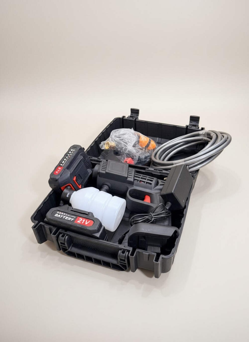 Cordless Portable Pressure Washer 21V Battery Case