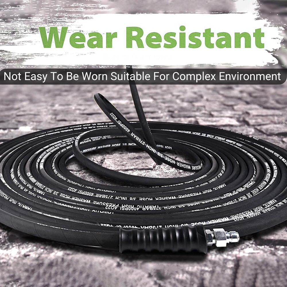 YAMATIC 4000 PSI 3/8″ Pressure Washer Hose for Hot Water Max. 212°F