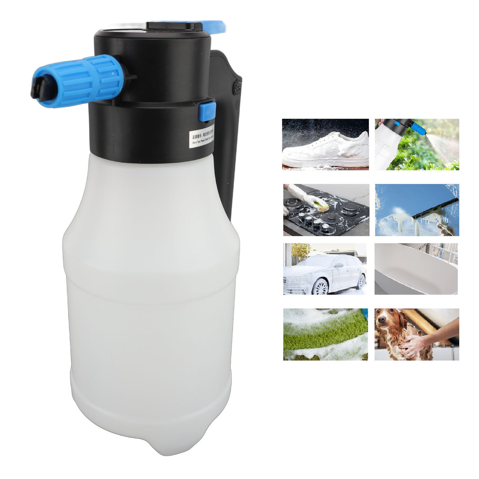 1.5L Electric Car Foam Sprayer High Pressure USB Portable Car Wash Foamer For Ga