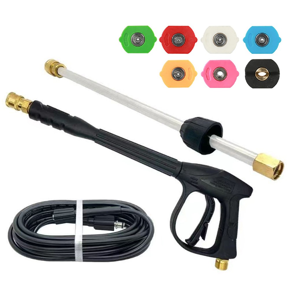 High Pressure 5800PSI Car Power Washer Gun Spray Wand Lance Nozzle and Hose Kit