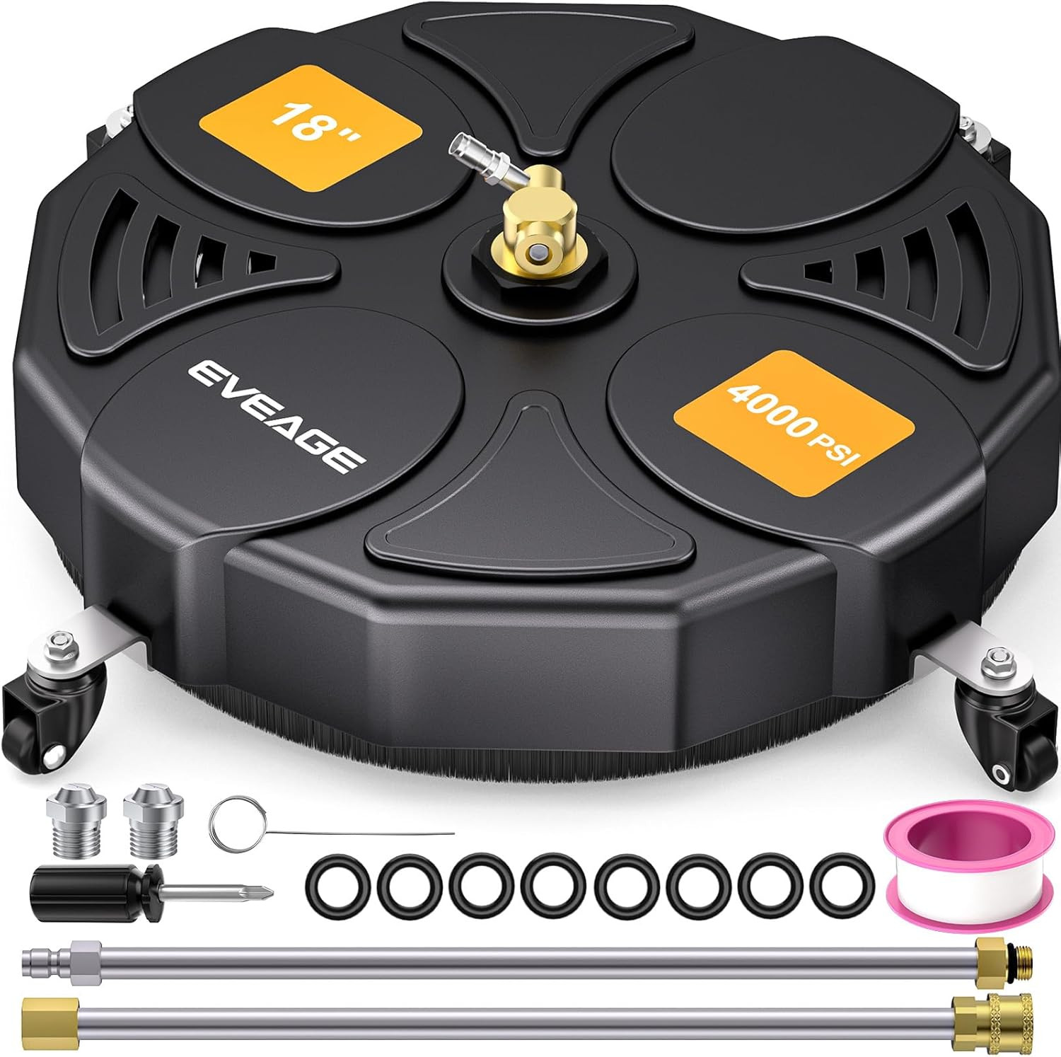 18″ Pressure Washer Surface Cleaner with Wheels – 4000 PSI Accessory