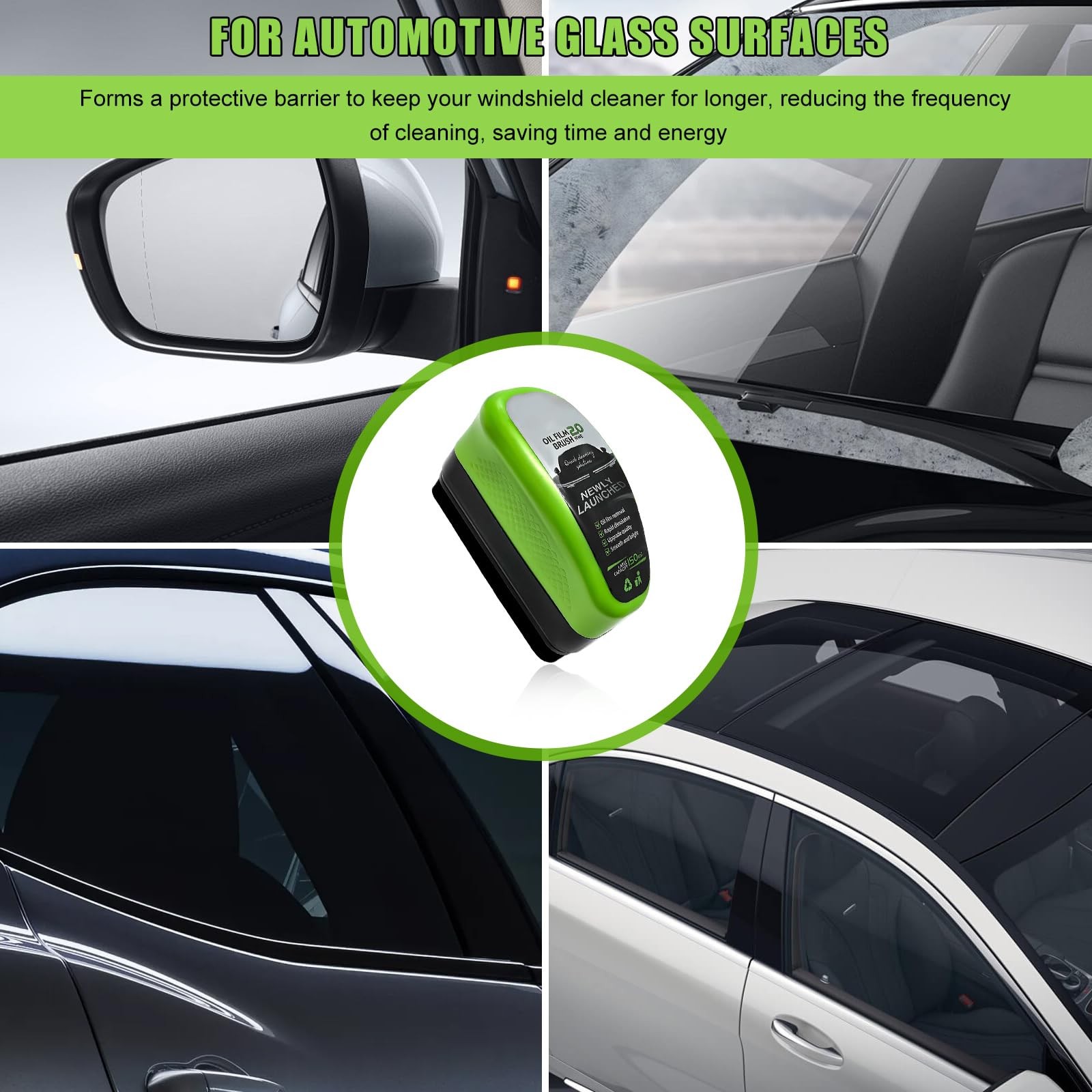 MTRPS 2PCS Automotive Oil Film Cleaning Brush, Professional Grade Windshield…