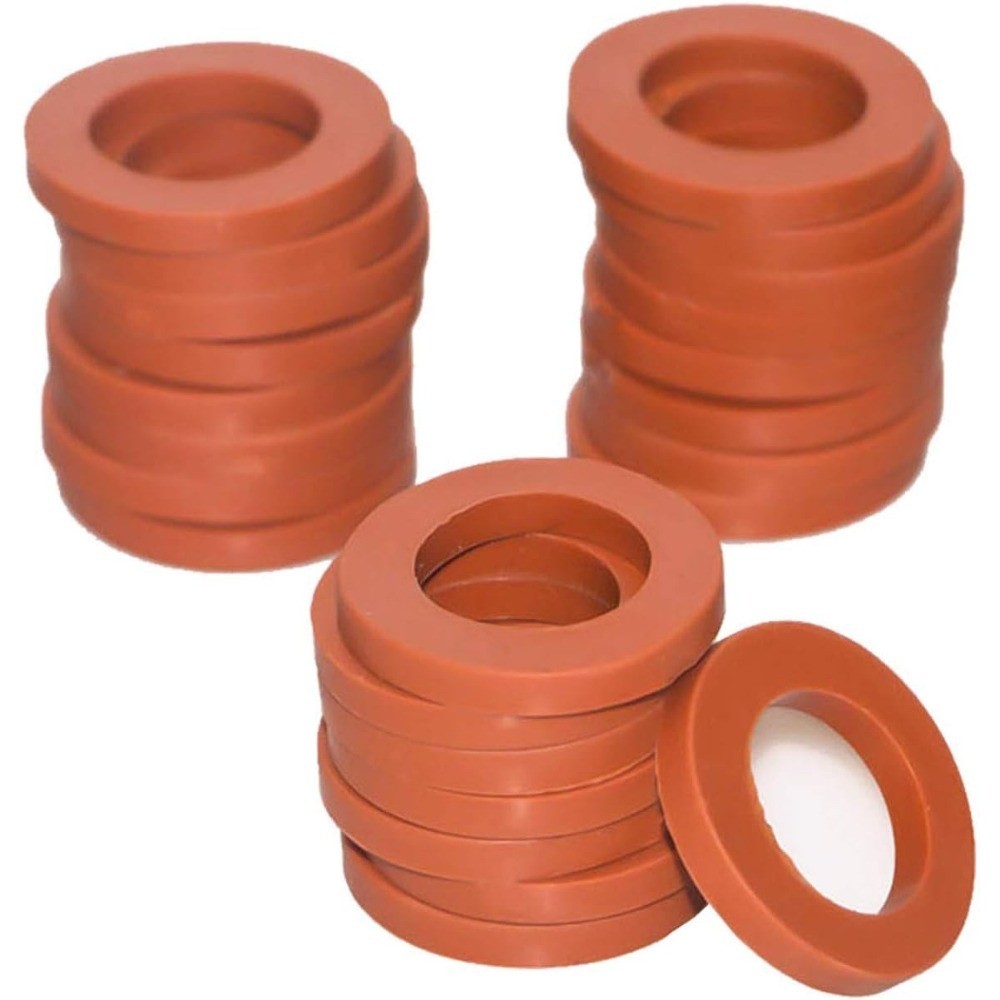 Garden Hose Washer Rubber, Heavy Duty Red Rubber Washer Fit All Standard 3/4