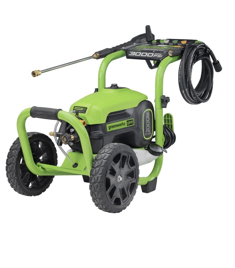 Greenworks Pro 3000 PSI Corded Electric Pressure Washer, Detergent Tank