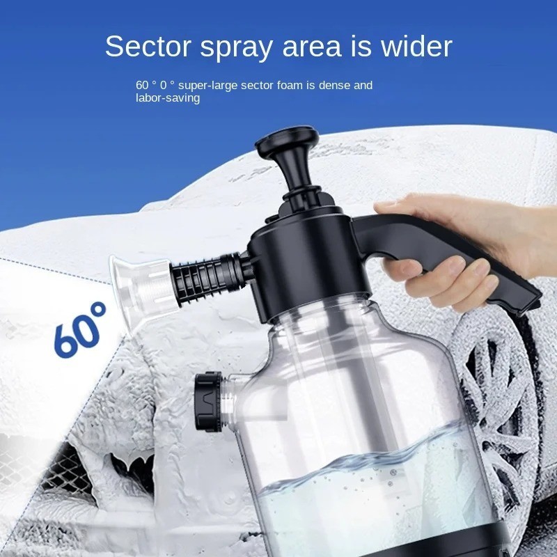 2.5L Hand Pump Foam Sprayer 3 Nozzle Snow Foam Car Wash Bottle