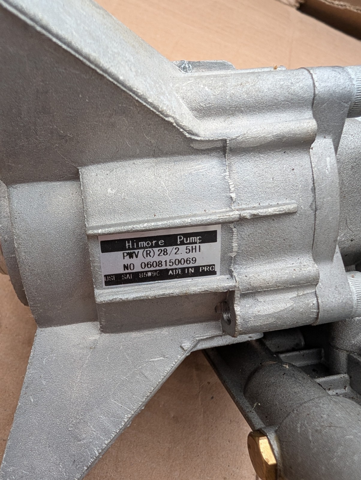 Hilmore Pump PWV28/2.5 3000psi Max, 2.5 Gal Per Min