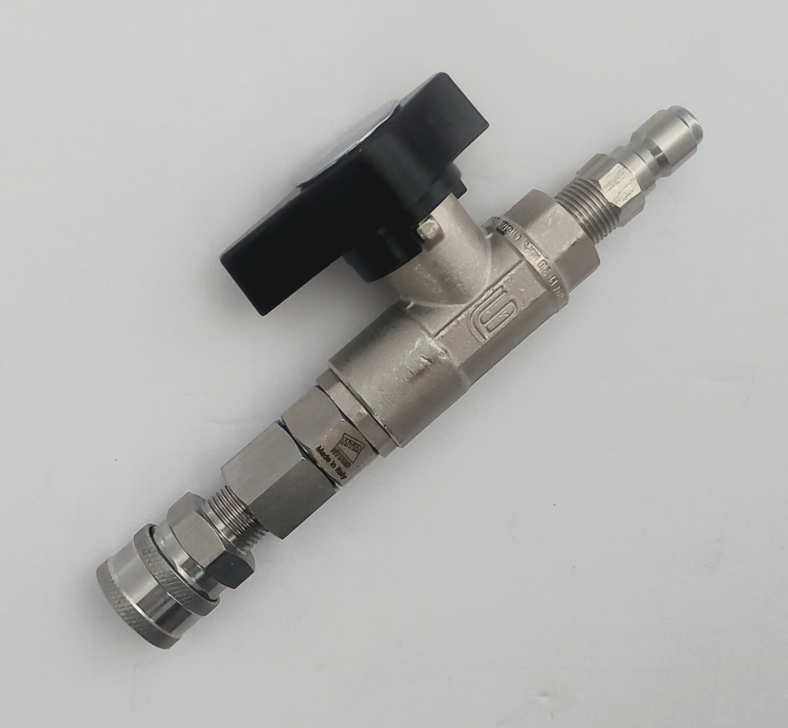 Pressure Washer Hose to Gun Complete Dn10 Ball Valve MTM Live Swivel SS QC