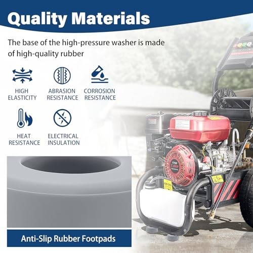 Rubber Feet for Gas Pressure Washers – Compatible with Most Brands, 2 Pcs