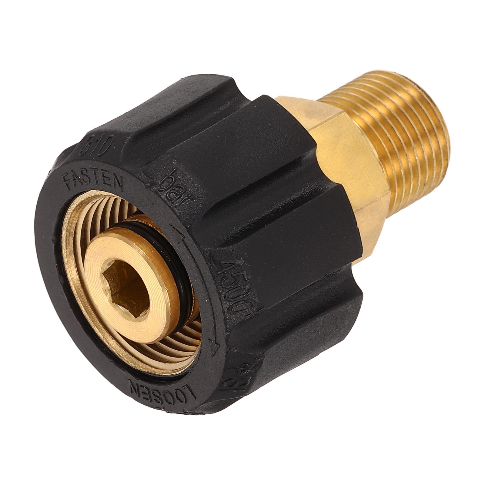 Pressure Washer Adapter, M22 Female 14mm to G3/8″ Male Brass