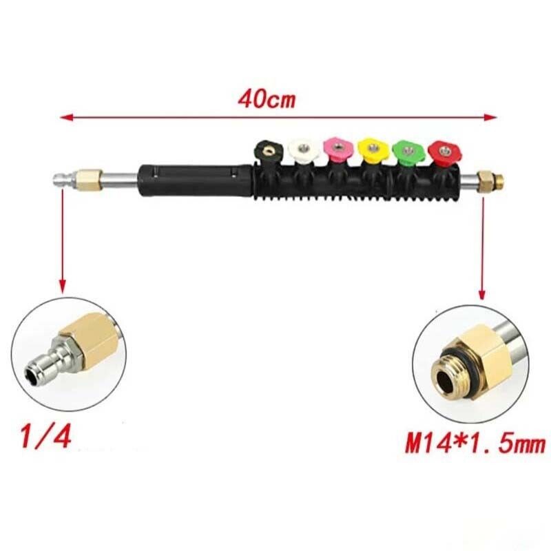 High Pressure Washer Gutter Gun Cleaner Attachment Wand Lance 4000 PSI Extension