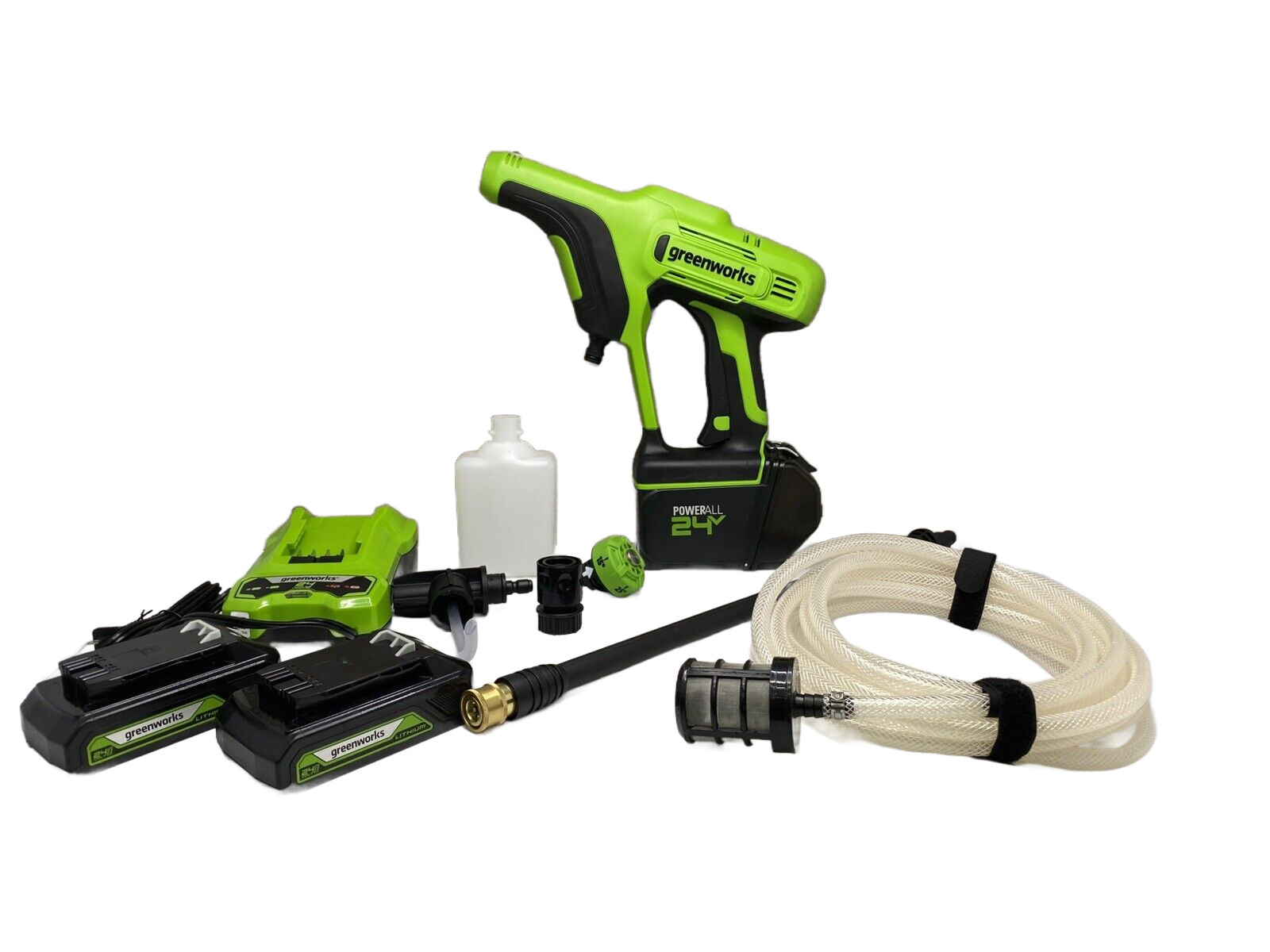 Greenworks 24V 600 PSI Pressure Washer Cordless Power Cleaner w/ (2) Batteries