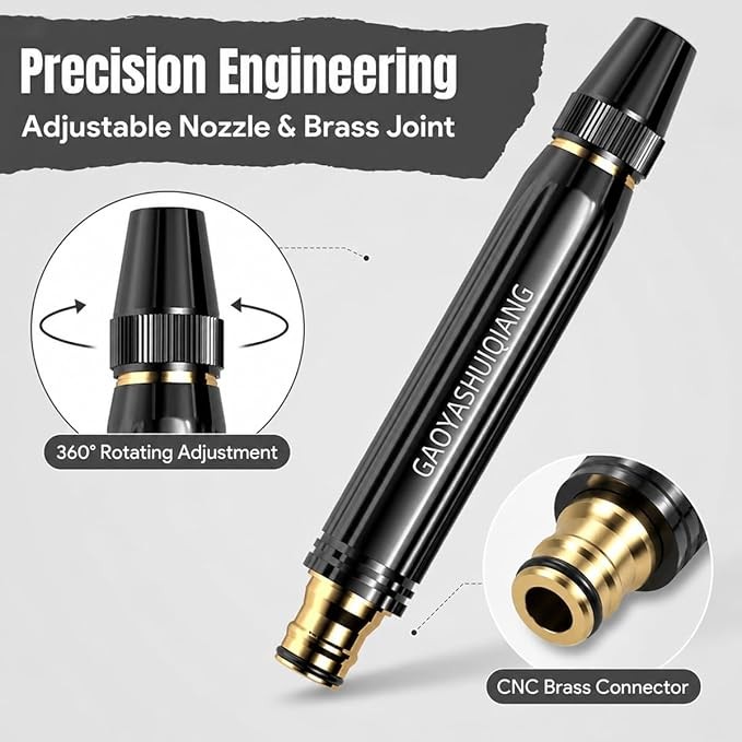 Larnto High Pressure Hose Nozzle Water Gun for Car Wash Garden Pressure Booster
