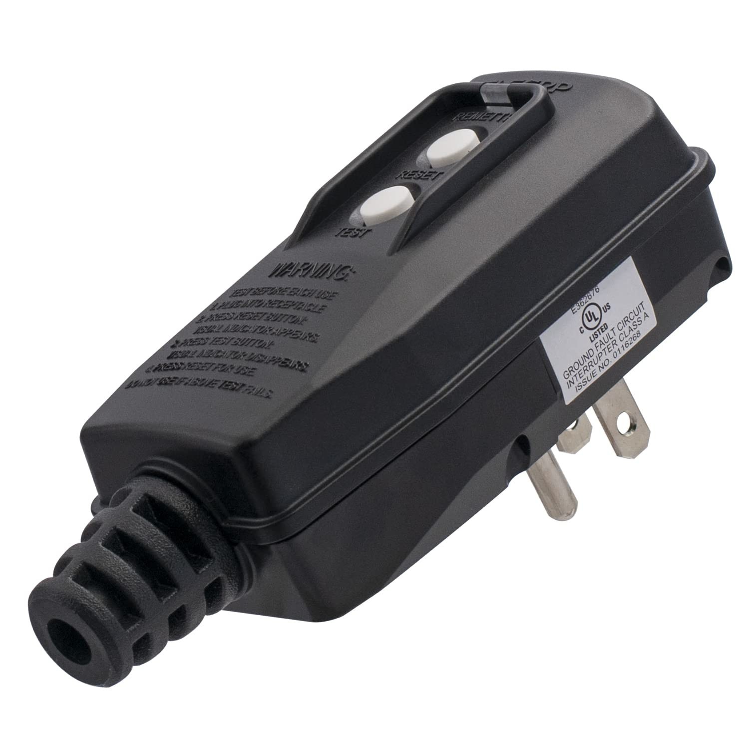 Auto Reset GFCI Plug 15 Amps Water Resistant for Pressure Washer Pool Pump