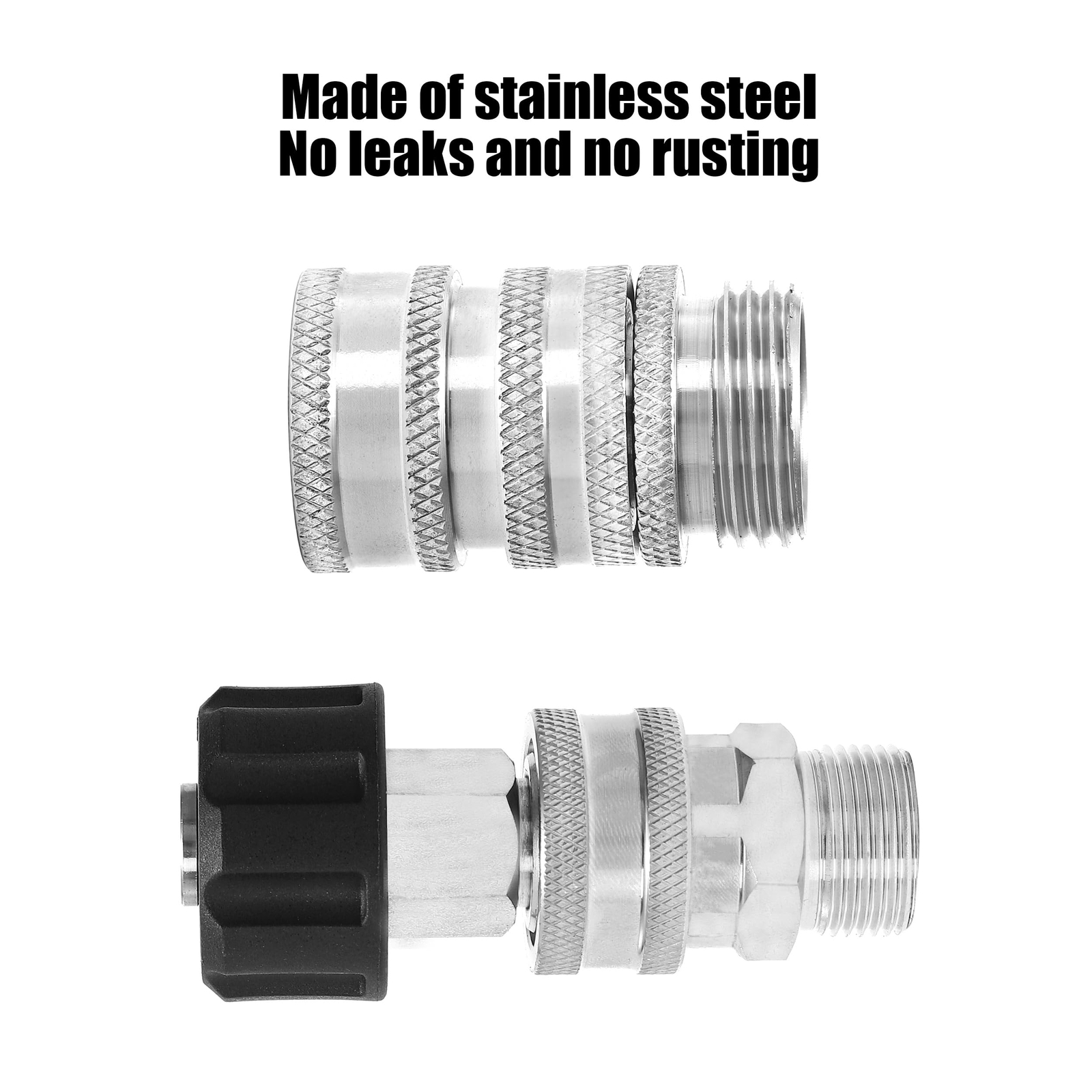 8-Pack Stainless Steel Quick Connect Pressure Washer Adapter Set 3/4″ QC