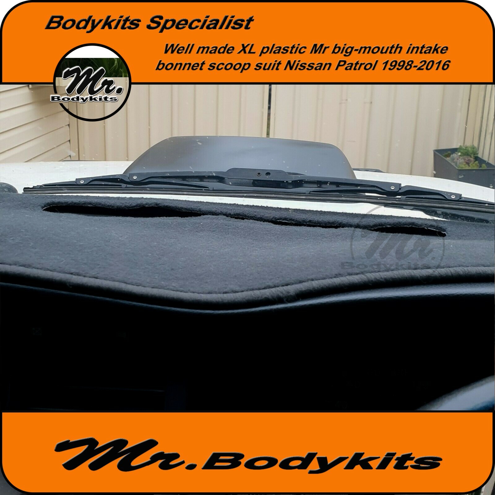 MR BIG MOUTH BONNET INTAKE SCOOP FOR NISSAN PATROL GU1/2/3/4/5/6/7/8 INTERCOOLER