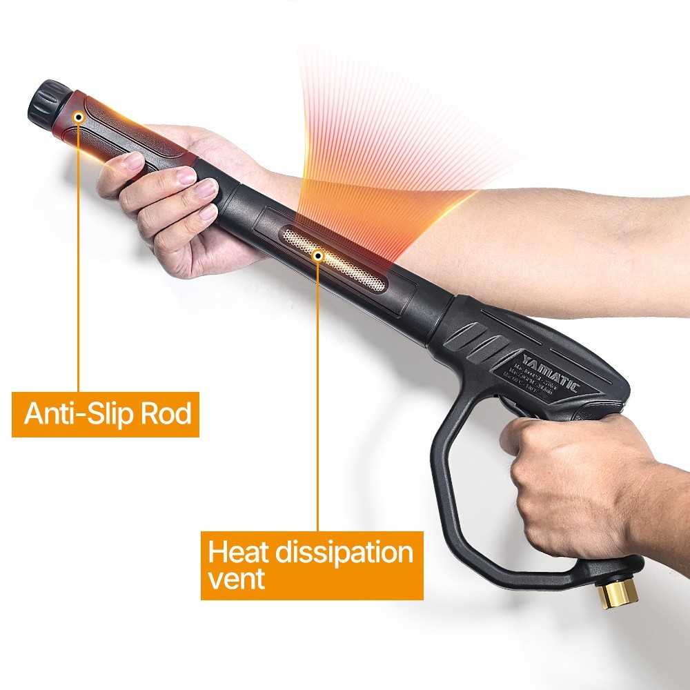 YAMATIC Pressure Washer Gun with Easy Pull Trigger, Power Washer Hose 50 FT
