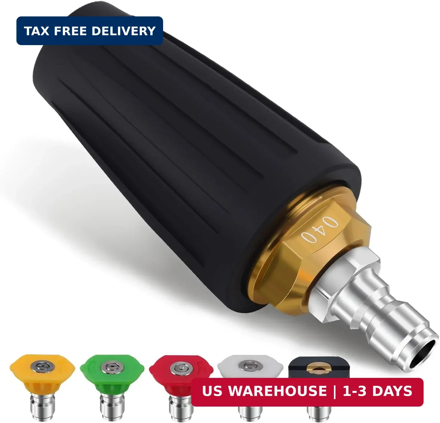 Weslymoo Pressure Washer Spray Nozzle, Power Washer Tips 4000 PSI Max Rotating w