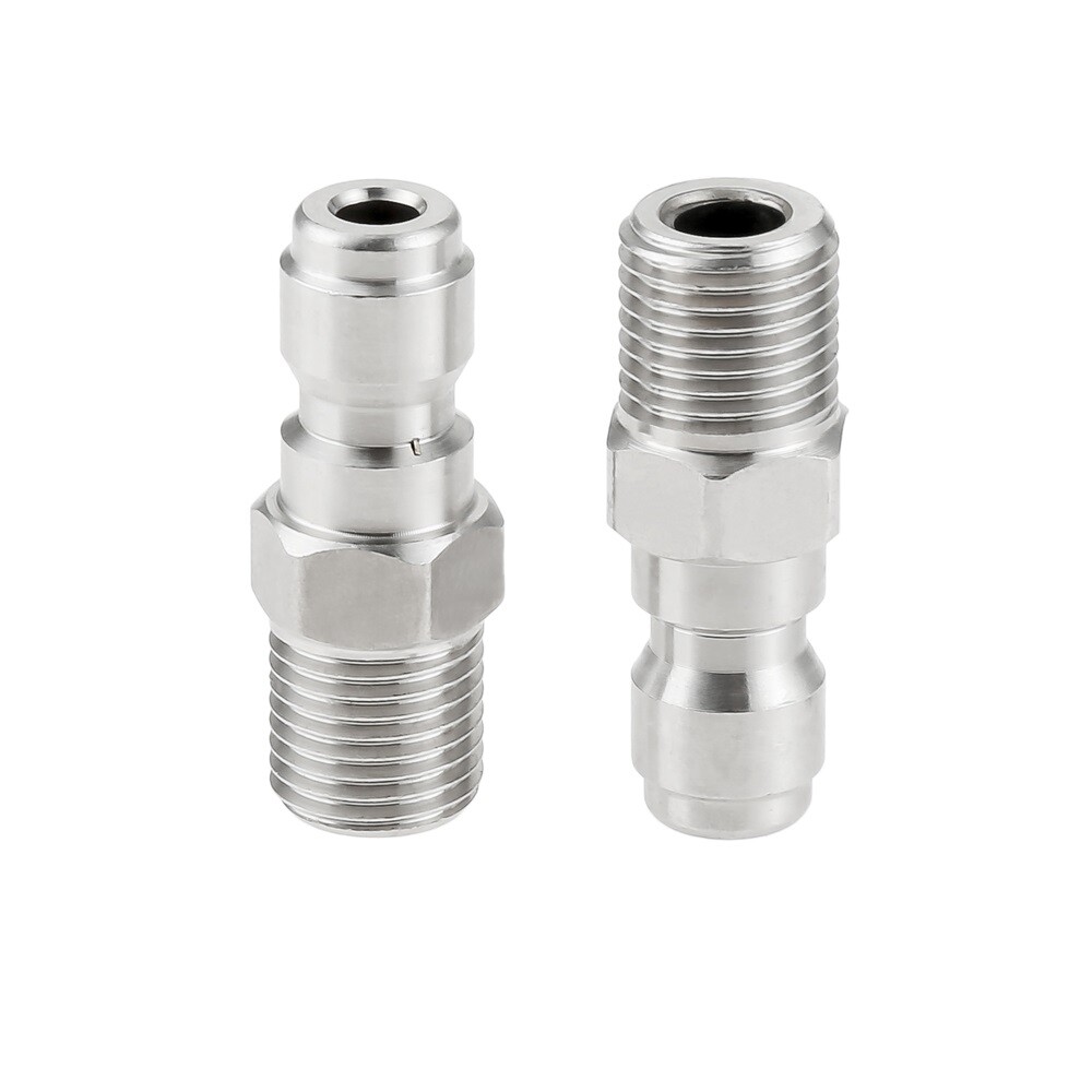 2 Pack High Pressure Washer 1/4 Quick Connect Fittings one-touch coupler