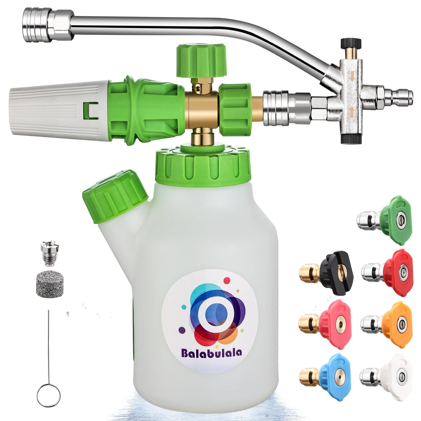 Foam Cannon for Pressure Washer – Dual Connector, M22 & 1/4″ Quick Connect, 4200