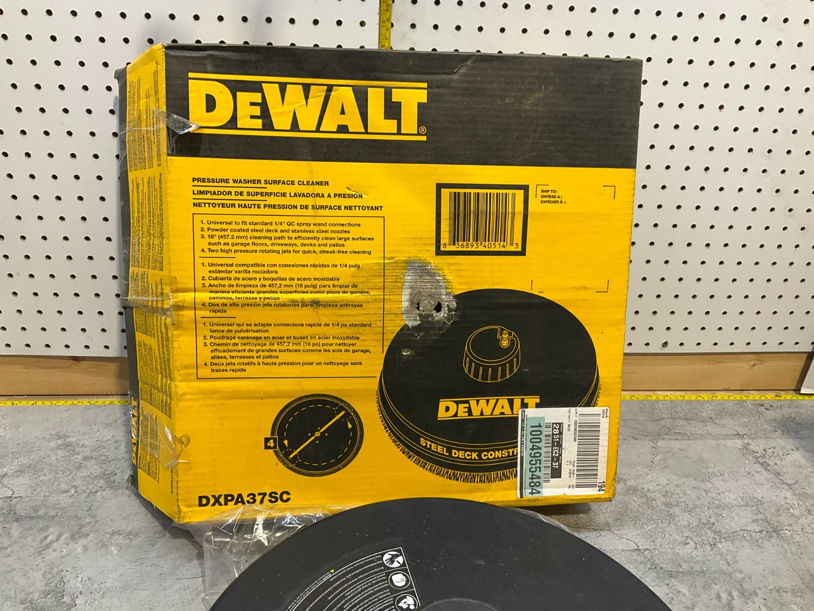 DEWALT DXPW37SC 18″ 3700 PSI Surface Cleaner with Quick Connect Plug – 33DH