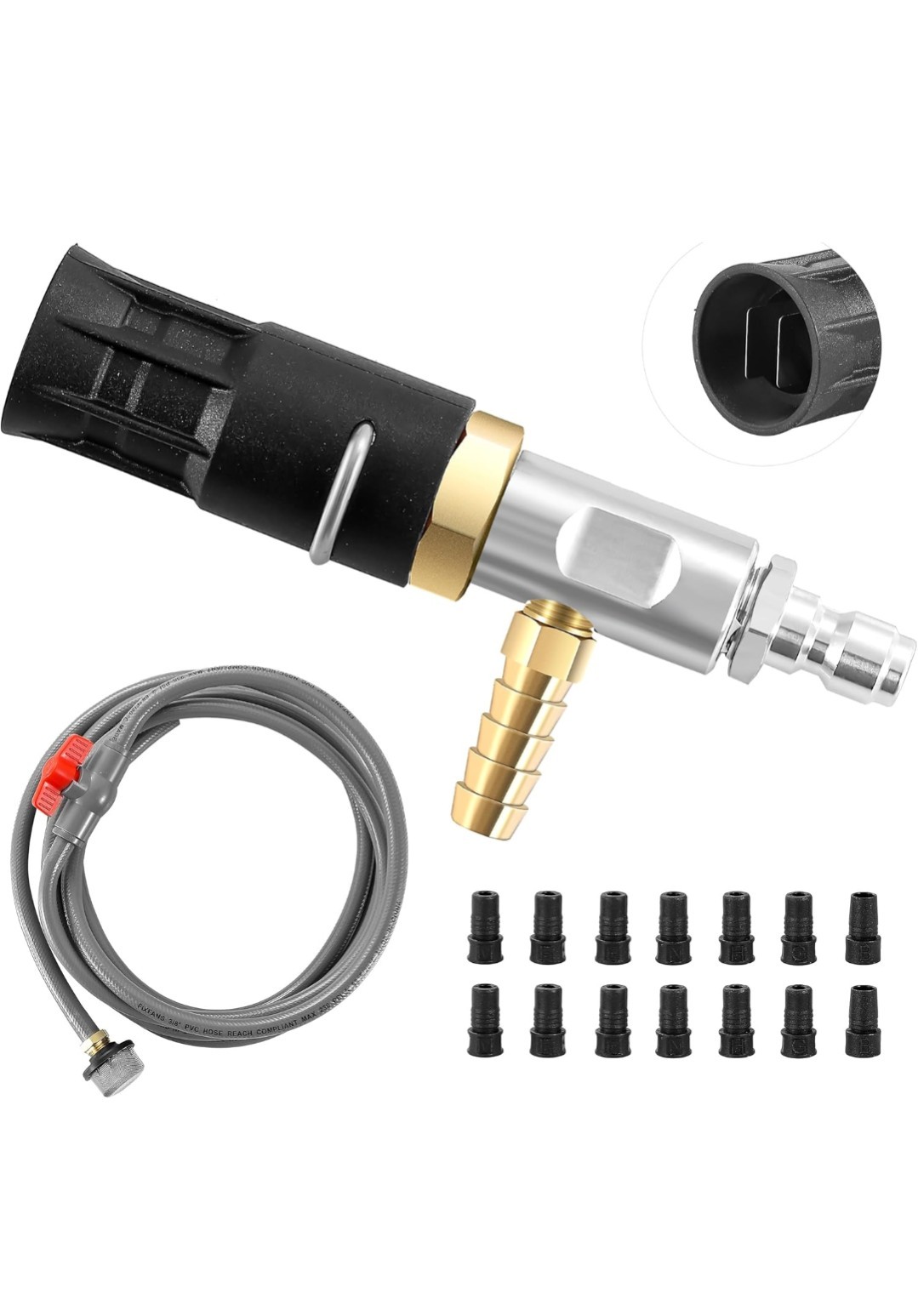 FIXFANS Adjustable Long Range Nozzle for Pressure Washer 5-6.5 GPM,…