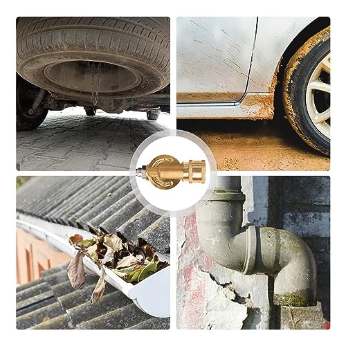 Pressure Washer Pivoting Coupler, 7 Angles Gutter Cleaner Attachment, 240