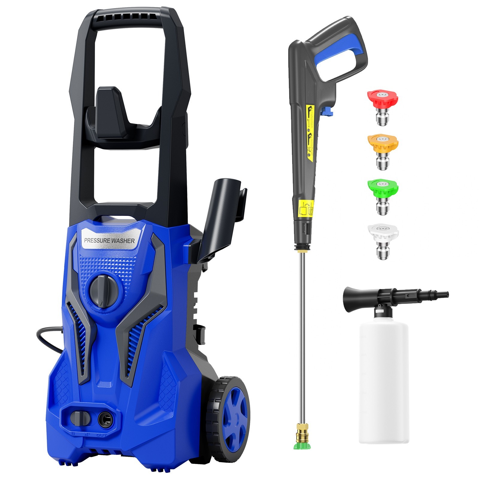 Electric Pressure Washer 5000 PSI 3.2GPM with Soap Tank, 25 FT Hose
