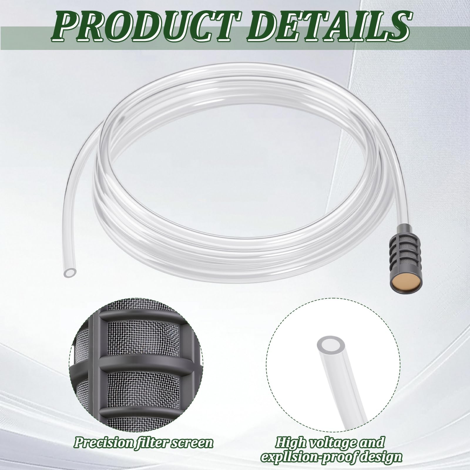 2 Pack Pressure Washer Siphon Hose and Filter Pressure Washer Soap Attachment…