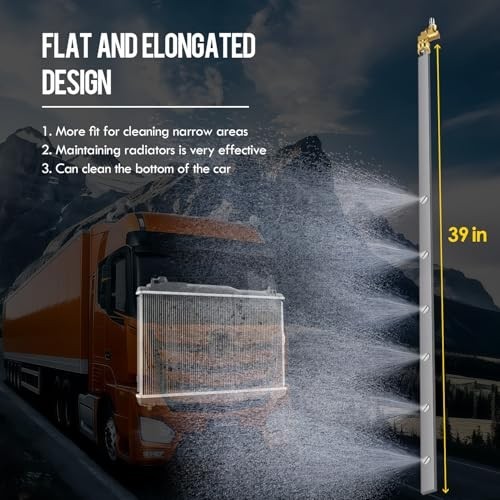 39”Portable Radiator Cleaning Wand,4500 PSI Radiator Flush and Cleaner Tool,Qui